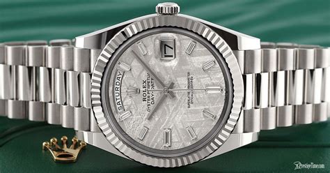 rolex daydate meteorite dial|Rolex day date platinum 40mm.